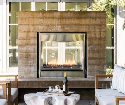 Montigo: 38" Divine See-Through Modern Outdoor Fireplace (Standing Pilot)
