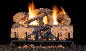 RH Peterson: G31 Series Charred Angel Split Oak Logs - 24"