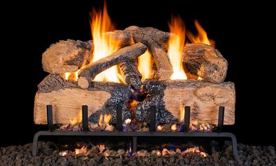 RH Peterson: G31 Series Charred Angel Split Oak Logs - 24"