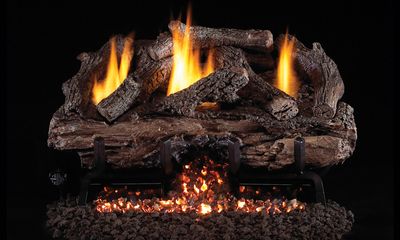 RH Peterson: G10 Series Vent-Free Charred Aged Split Logs - 24"