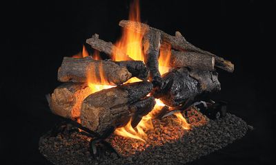 RH Peterson: Charred American Oak See-Thru Logs - 24"