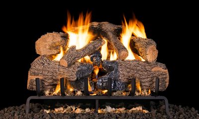 RH Peterson: G31 Series Charred Angel Oak Logs - 24"