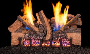 RH Peterson: G19A Series Vent-Free Foothill Split Oak Logs - 18"