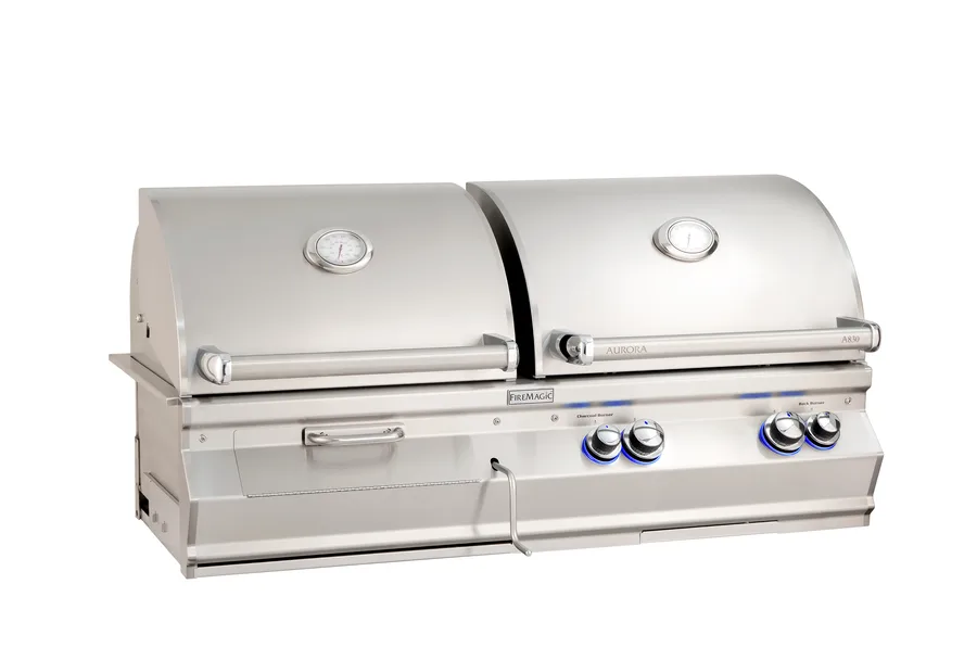 Fire Magic Aurora A830i Gas/Charcoal Combo Built-In Grill gas grill