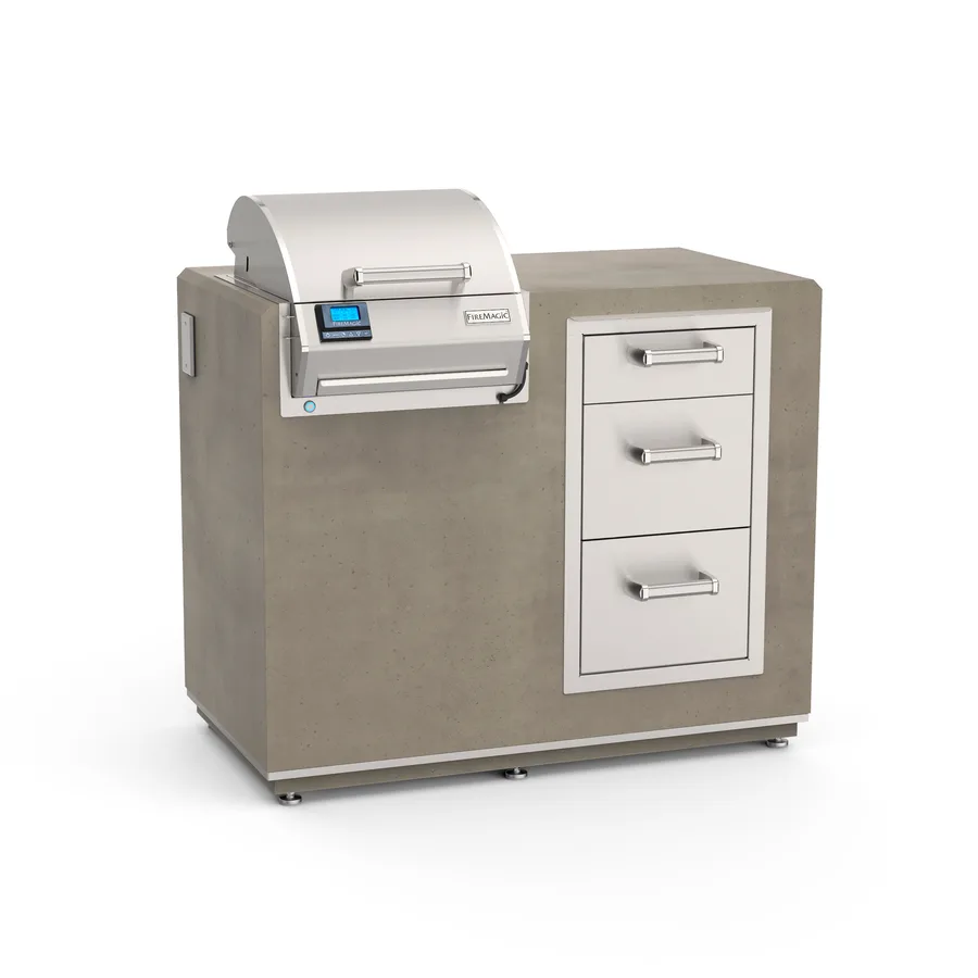 Fire Magic Electric Grill Island Bundle with Triple Drawer electric grill