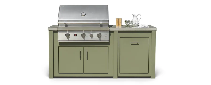 Stoll Magnolia 77" Outdoor Kitchen Island  grill