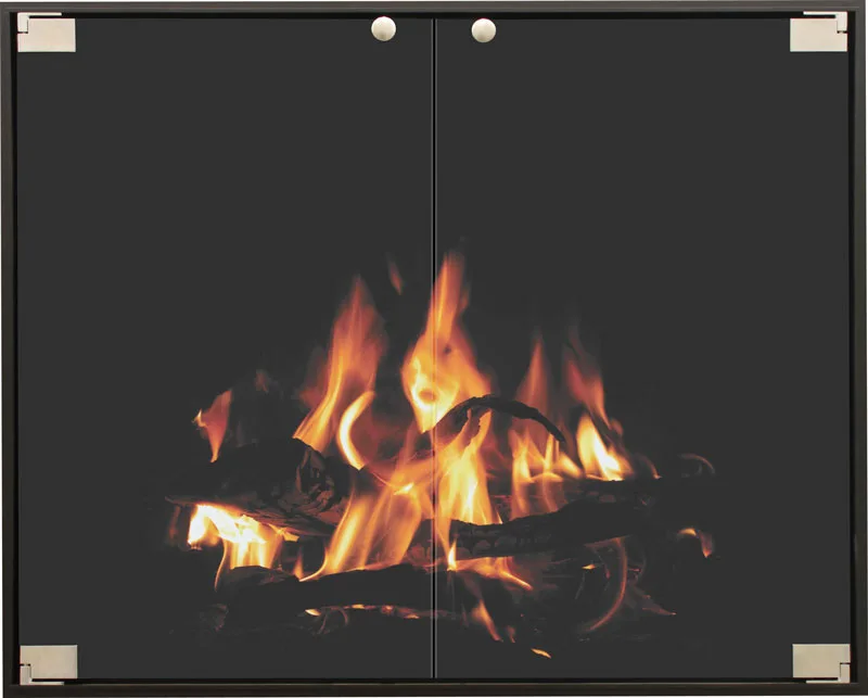 Stoll Elite modern fireplace glass door