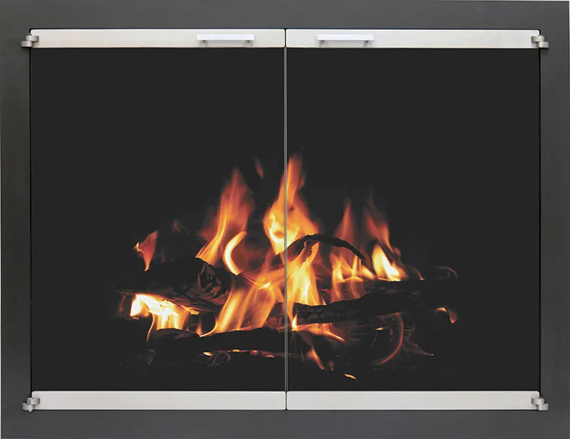 Stoll Inline traditional fireplace glass door