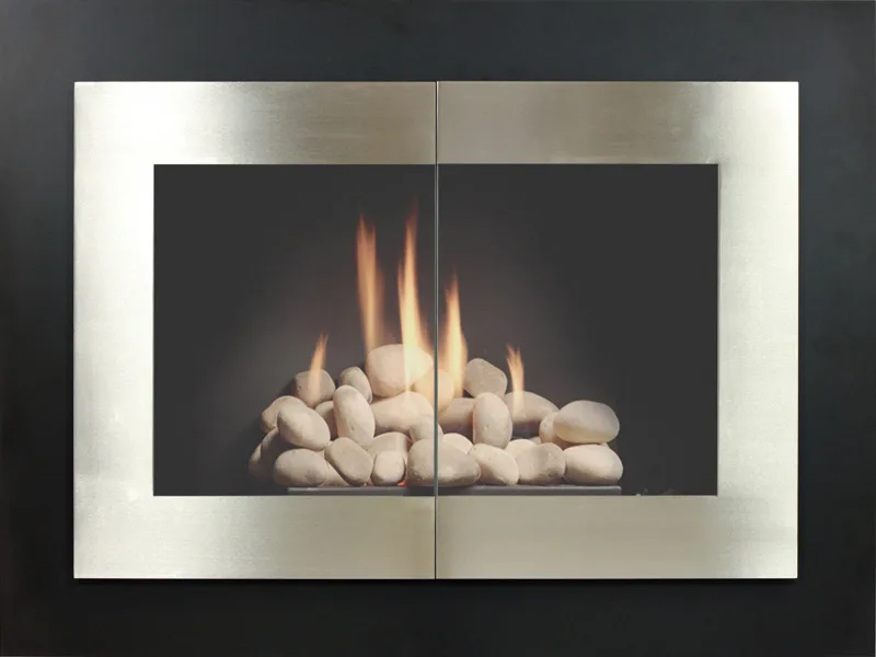 Stoll Manhattan modern fireplace glass door