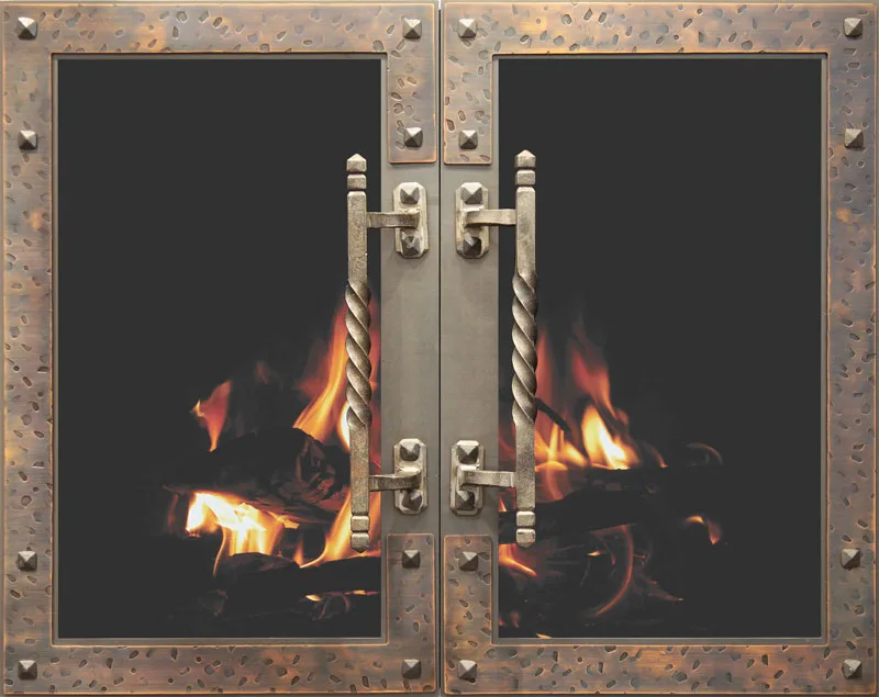 Stoll Vintage rustic fireplace glass door